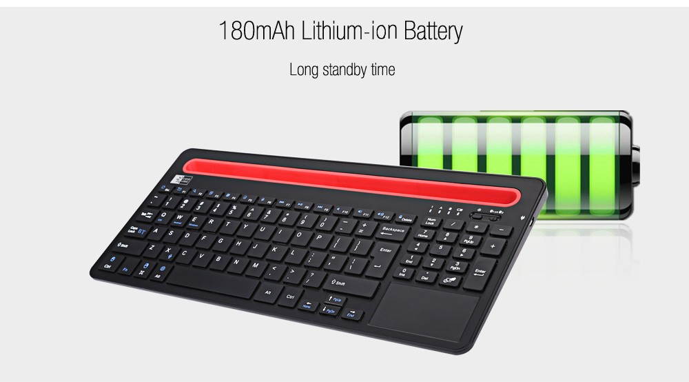 Bluetooth 3.0 Technology Mini Ultra-slim Wireless Keyboard with Multi-touch Touchpad For Phone Tablet Laptop Smart TV White