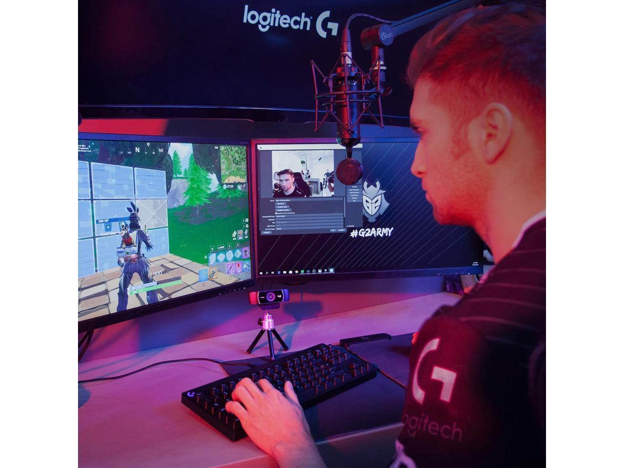 Logitech C922 HD Pro Stream Webcam With Micphone Desktop or Laptop Full HD 1080P Video YouTube or Twitch Streaming & Recording at 60Fps Auto Focus anchor webcam