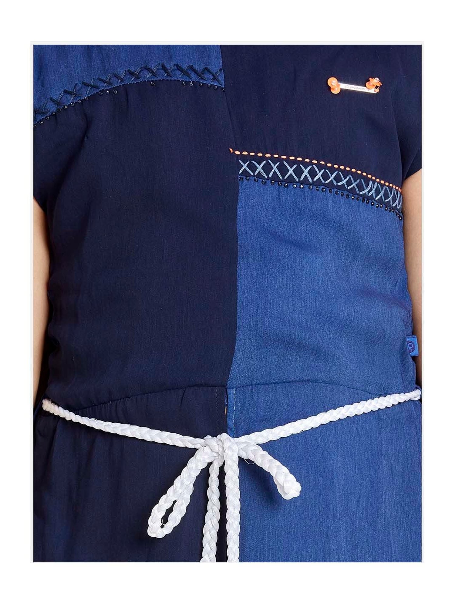 Peppermint Kids Navy Regular Fit Kurta Set