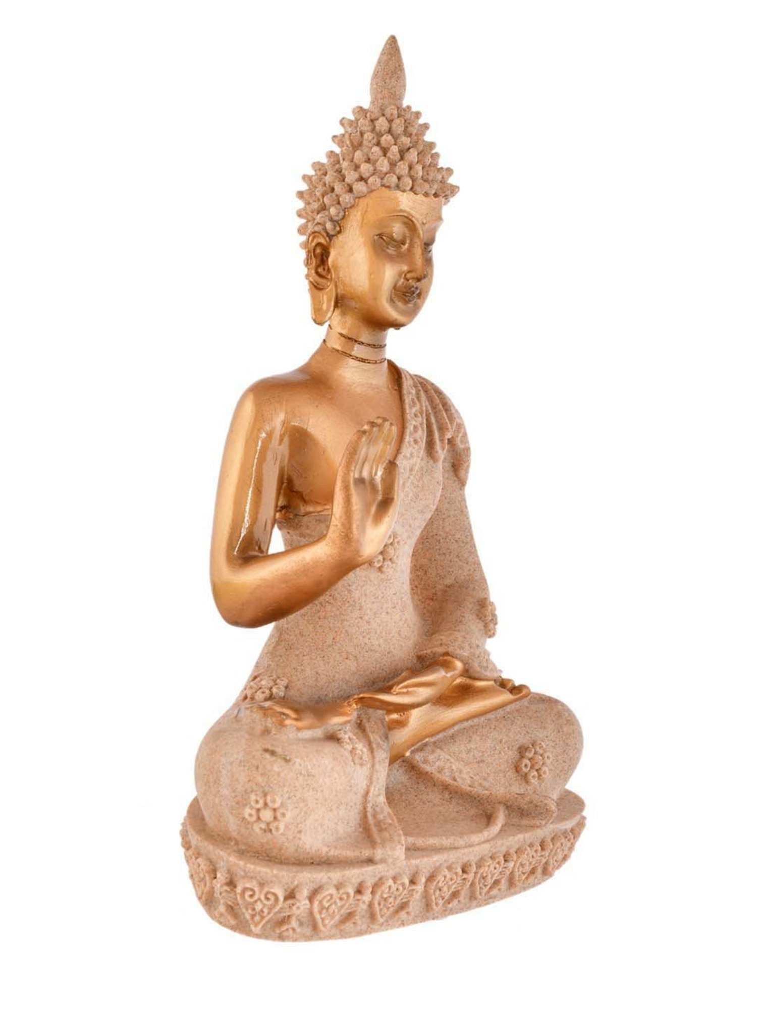 Tayhaa Golden Resin Divine Blessing Buddha Idol