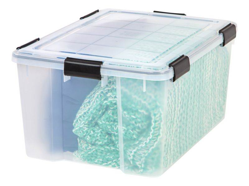 IRIS 62 Quart WEATHERTIGHT&reg; Storage Box, 4 Pack, Clear