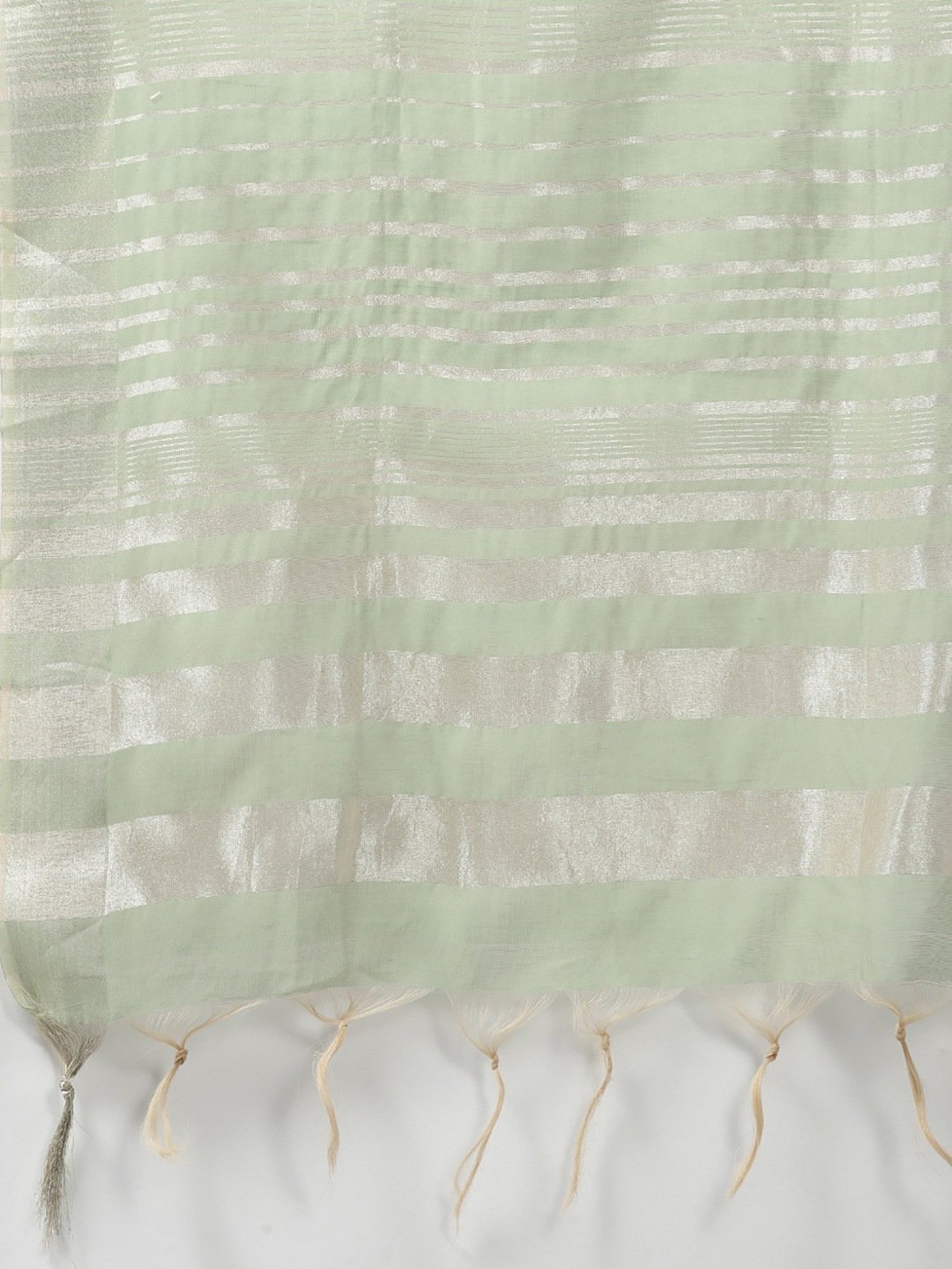 Indo Era Green Woven Pattern Kurta Palazzo Set With Dupatta