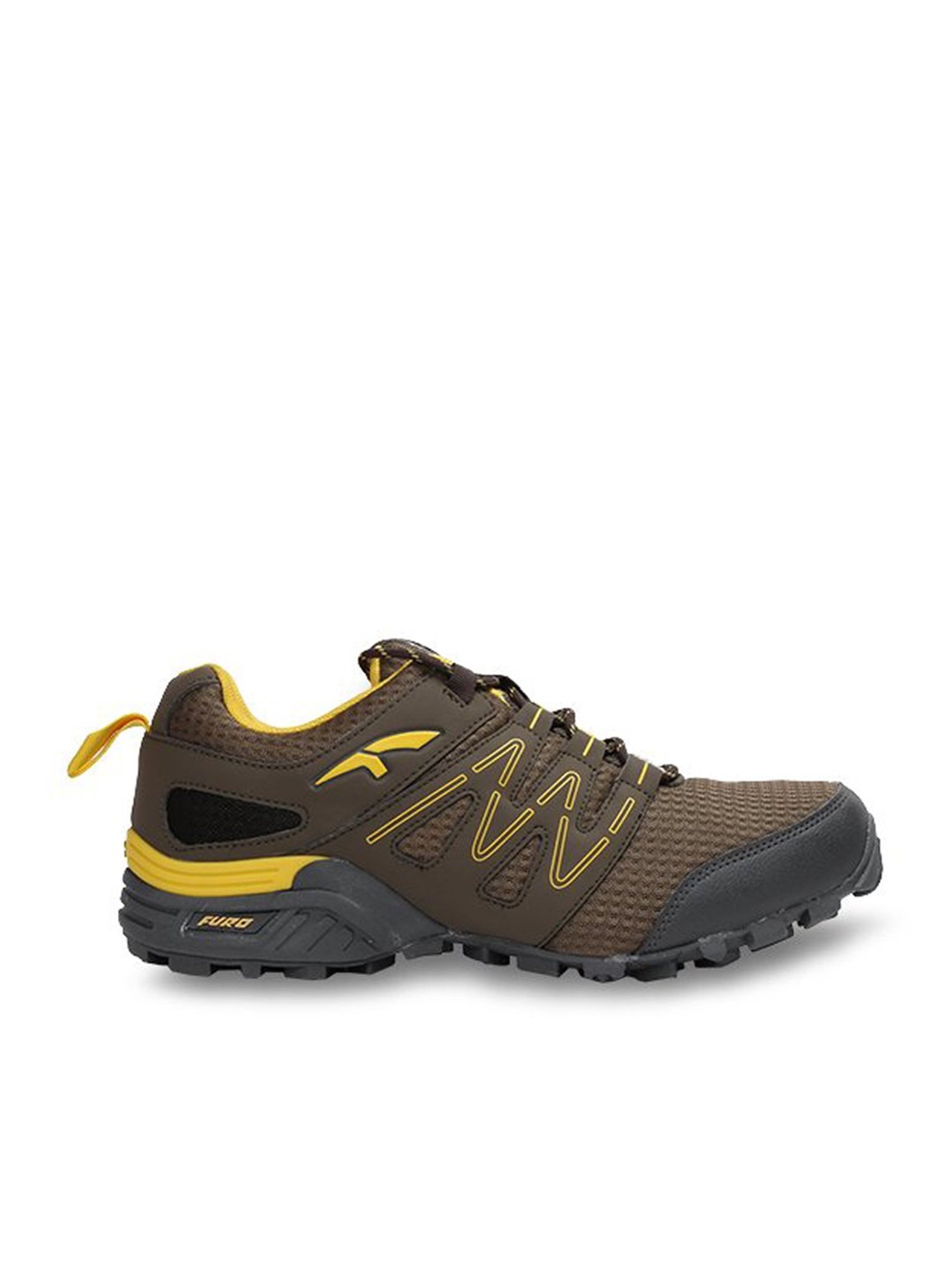 Furo by Red Chief Men's Brown & Yellow Hiking Shoes