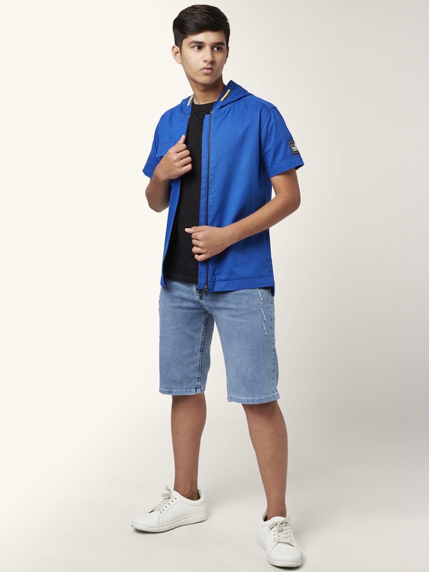 Coolsters by Pantaloons Kids Cobalt Blue Cotton Regular Fit Shirt