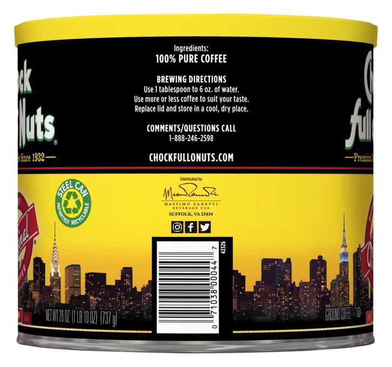 Chock Full O'Nuts Original Medium Roast Ground Coffee - 26oz