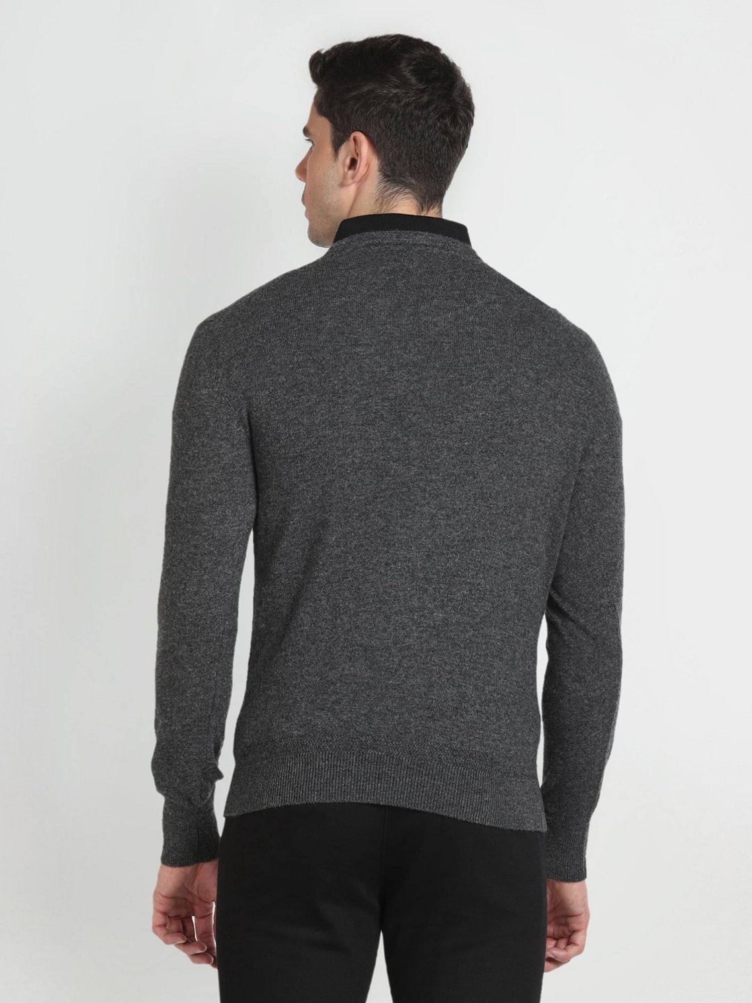Arrow Sport Charcoal Regular Fit Sweater