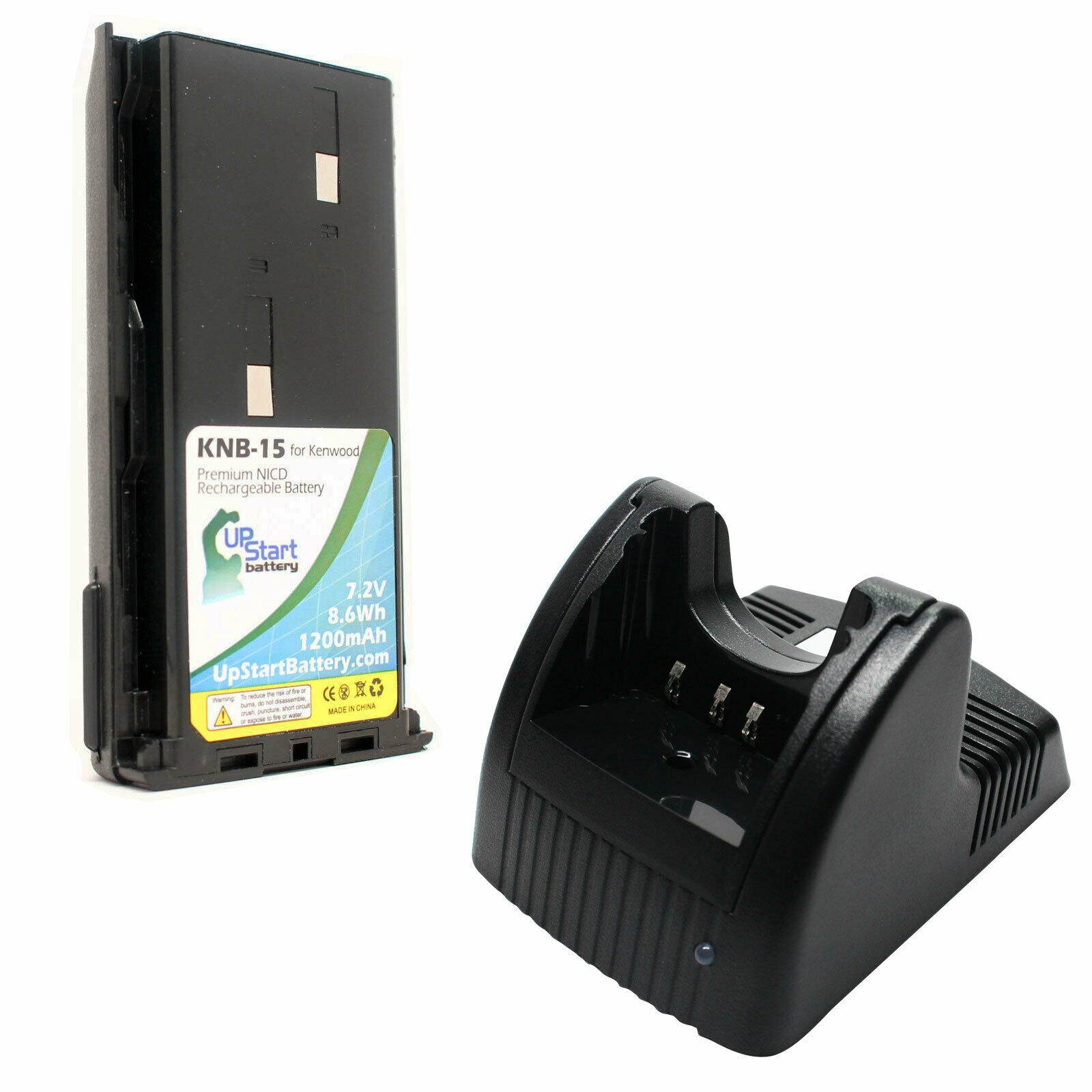Battery & Charger for Kenwood TK-3101 TK-360 TK-2100 TK-370G TK-388 NICD 1200mAh