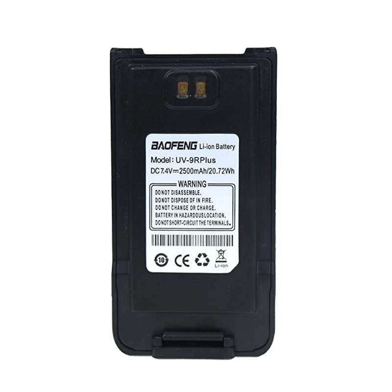2500mAh Liion Replacement Battery for Baofeng UV9R Plus Two Way Radio Battery