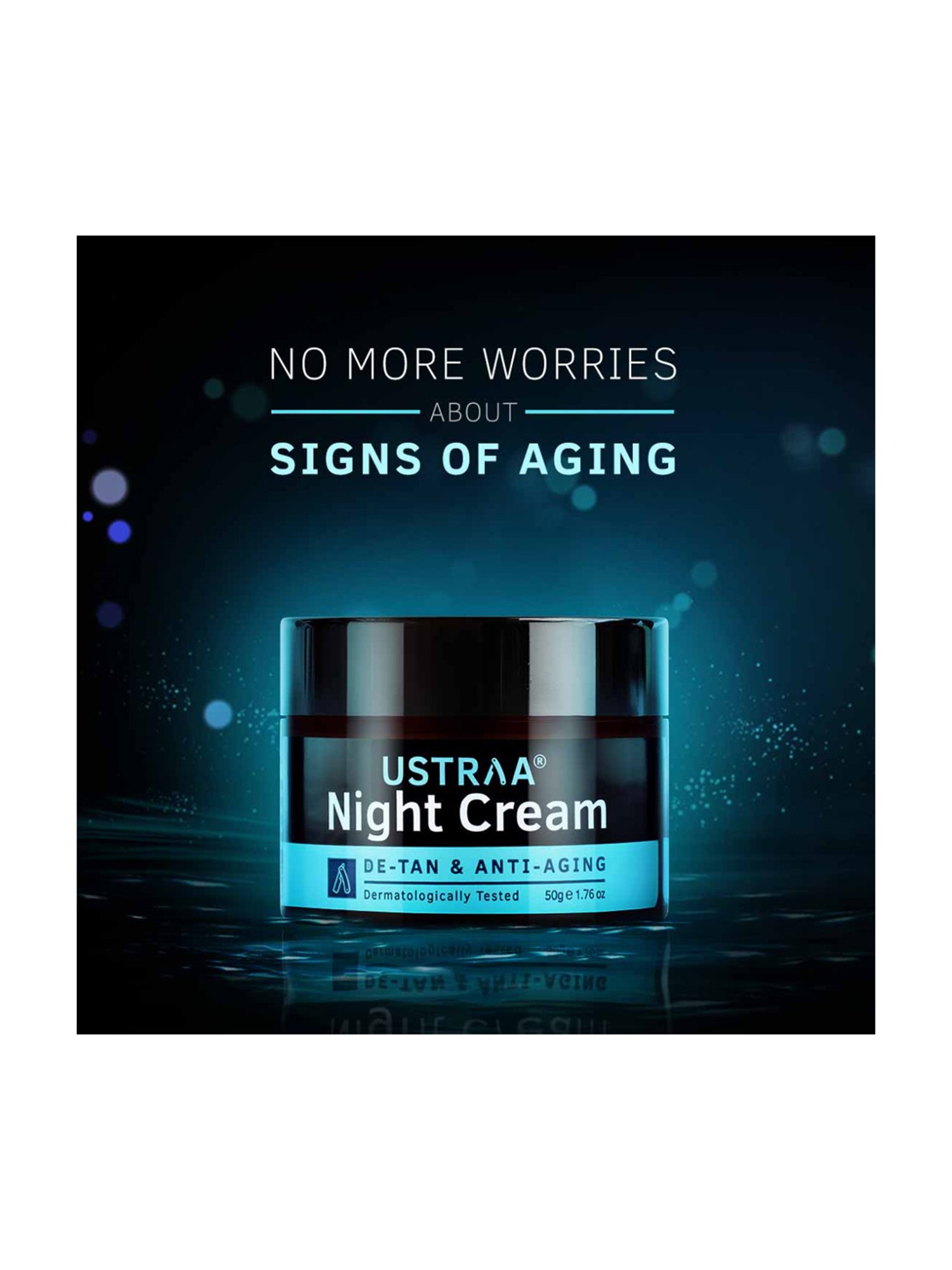 Ustraa Night Cream - De-tan and Anti-aging - 50 gm & Face Mask For oily - 125 gm