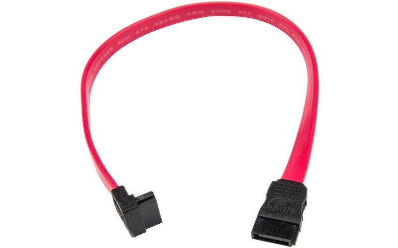 Rocstor Premium 12in SATA to Right Angle SATA Serial ATA Cable - SATA - 12in - SATA - SATA Right Angle Drive Cable
