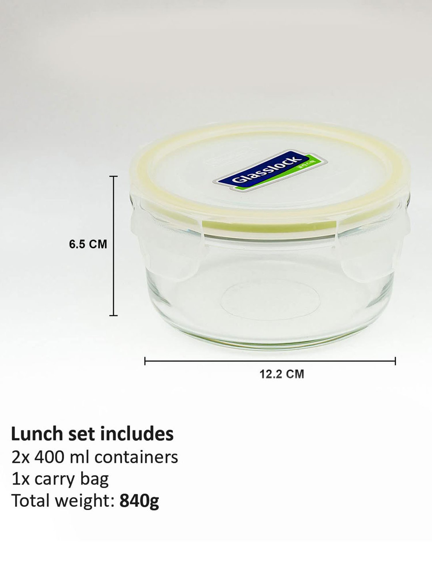 Glasslock Transparent Glass 400 ml Jars and Container