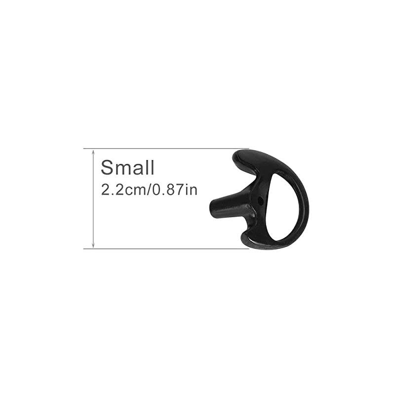 Replacement Silicon Earmold Earbud for Covert Air Acoustic Earpiece Compatible with Most TwoWay Radio Coil Tube Audio Kits Black Small Pair of 2