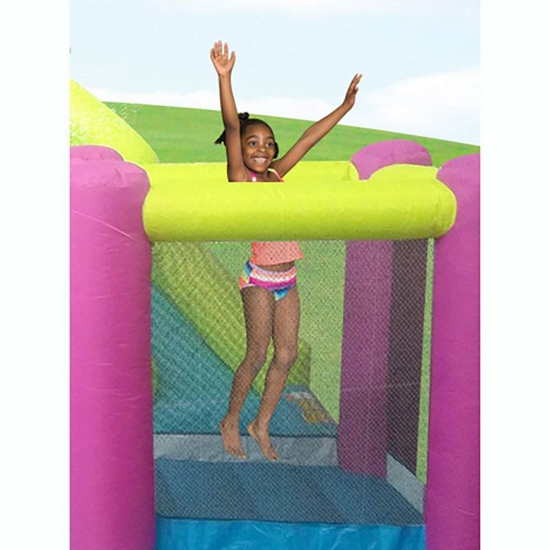 Kahuna 90778 Twin Peaks Outdoor Inflatable Backyard Kid Pool Water Park Two Slides Two Basketball Hoops Climbing Wall Sprinklers and Bounce House