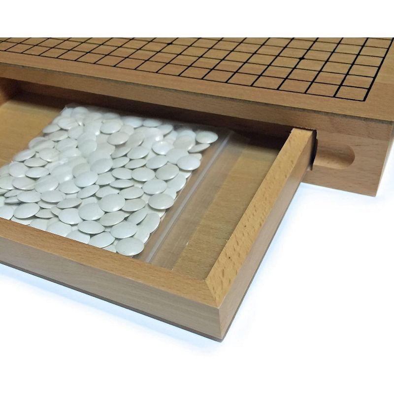 WE Games Wood GO Set with Pull Out Drawers -12 in.