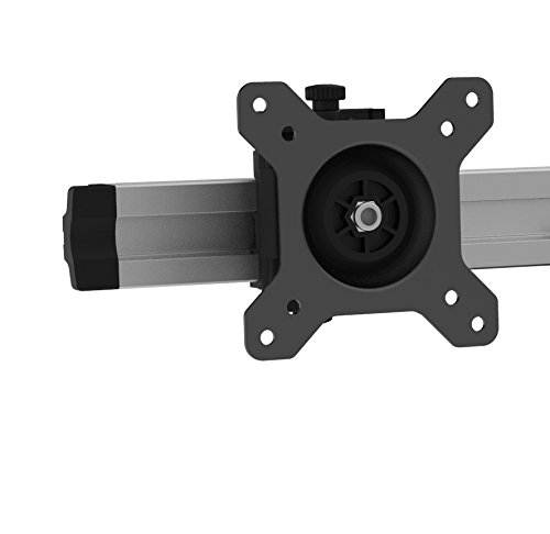 XtremPro Dual LCD Monitor Desk Stand Mount, Adjustable Tilt &plusmn;15&deg;, 360 Rotation, Fits 2 Screens 15" to 24" VESA Up to 100 x 100, 17.6lbs per Arm & Anti-theft kit w/ Optional Grommet Base -Silver(41022)