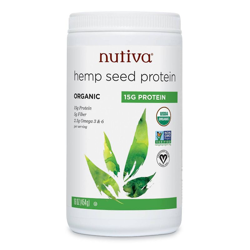 Nutiva Organic Vegan Hemp Protein Powder - 16oz