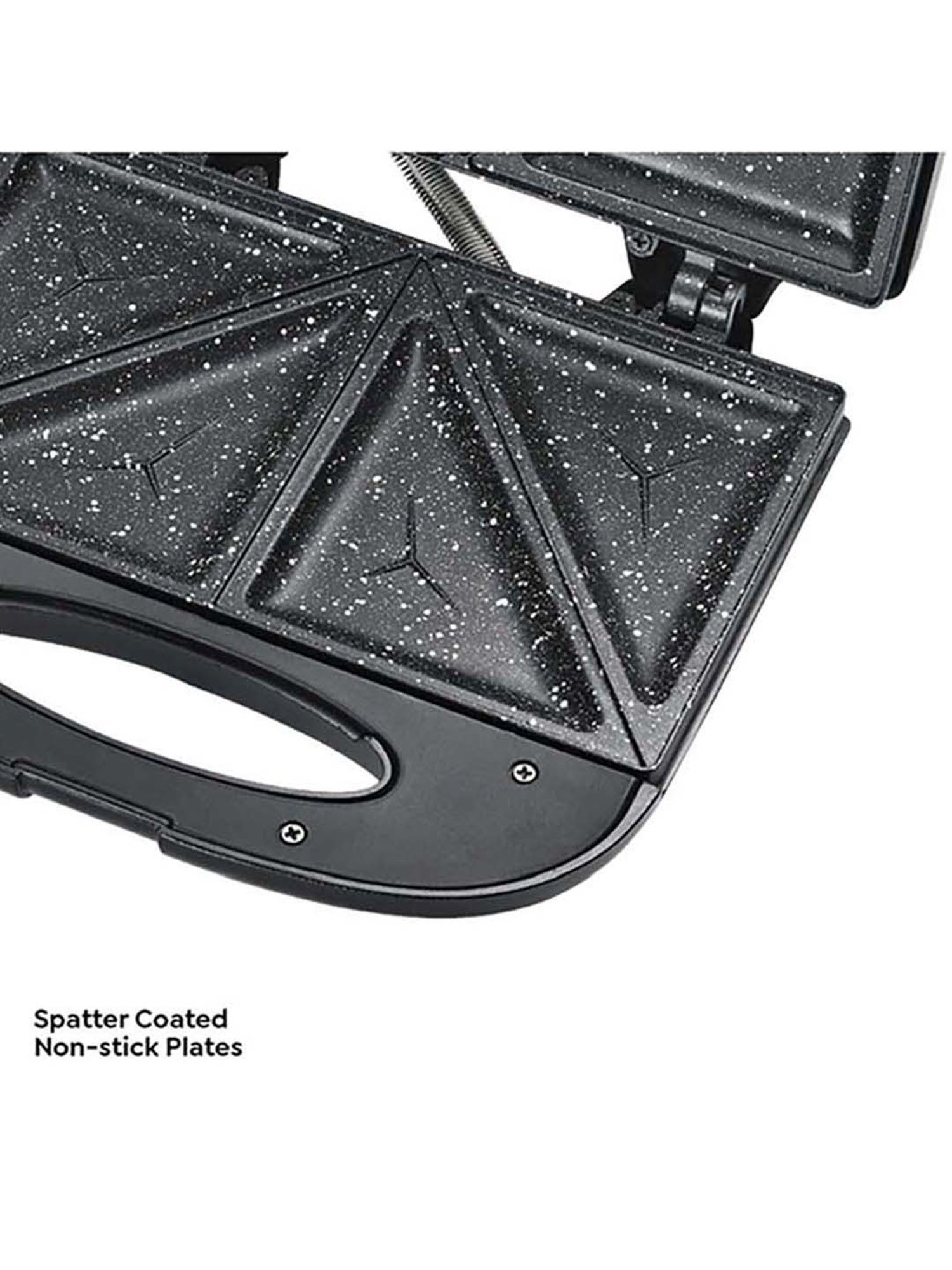 Borosil Sandwich Maker 700W Non Stick Coating (Black)