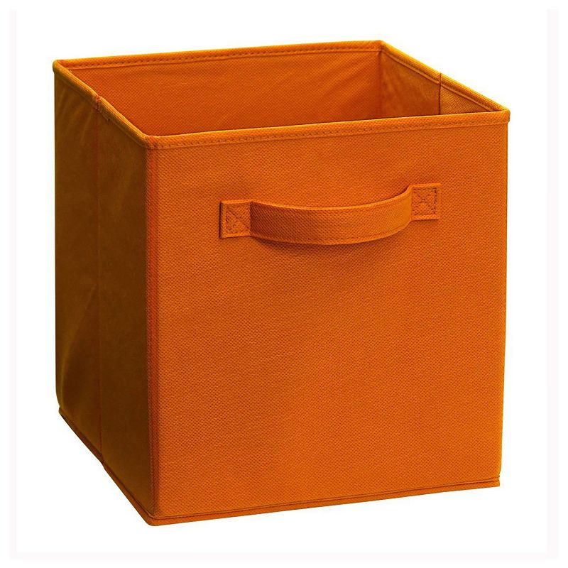 ClosetMaid 5153300 Nonwoven Polypropylene Fabric Multiple Item Spacious Storage Organizer Cube with Two Handle Design, Fiesta Orange (6 Pack)