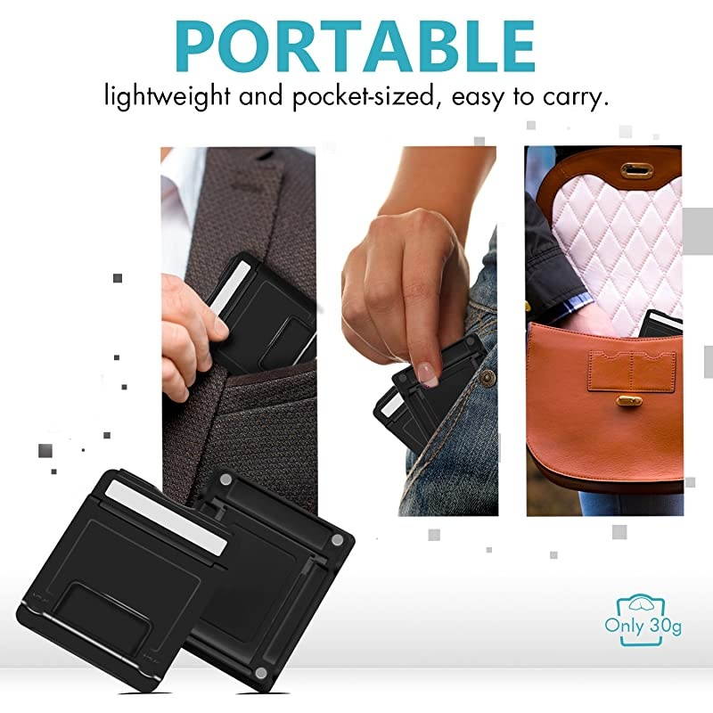 Phone Stand4 Pack Tablet StandUniversal Foldable Multiangle Pocket Desktop Holder Cradle for Tablets611quotiPhone X87 Plus76s654 SE iPad mini Nintendo Switch Samsung GalaxyBlack
