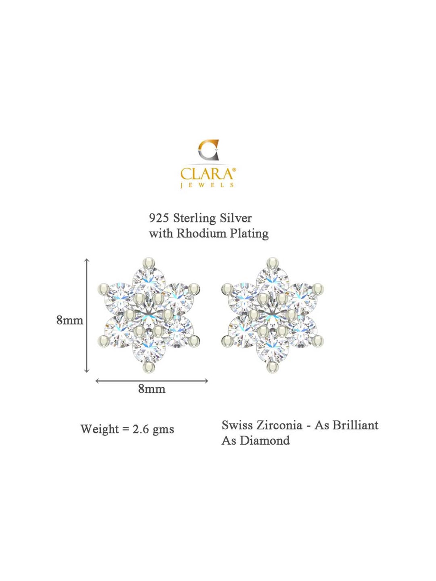 Clara Star 92.5 Sterling Silver Earrings