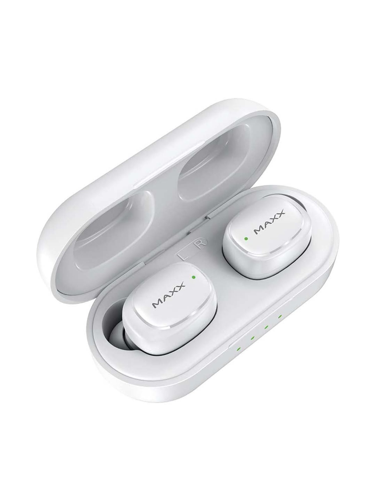Maxx PX4 Truly Wireless Earbuds with IPX6 Water and Sweat Resistant (White)