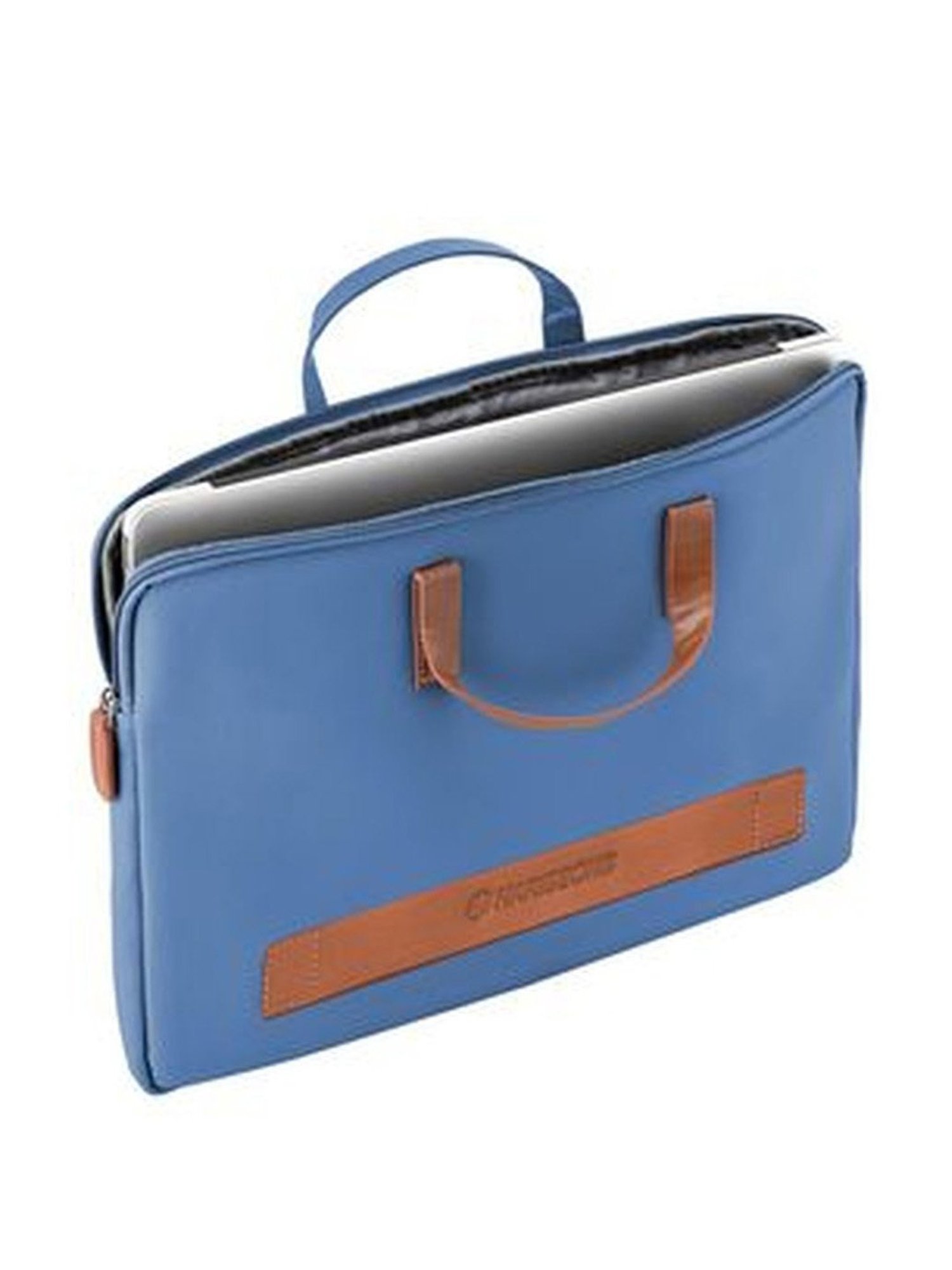 Harissons Oliver Sky Blue PU Solid Laptop Messenger Bag