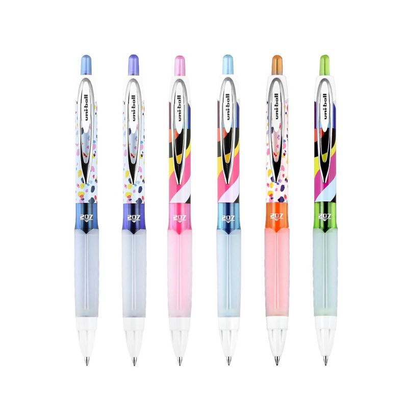 10ct Gel Pens 207 Designer .7 Medium Assorted Fashion Colors - Uni-Ball