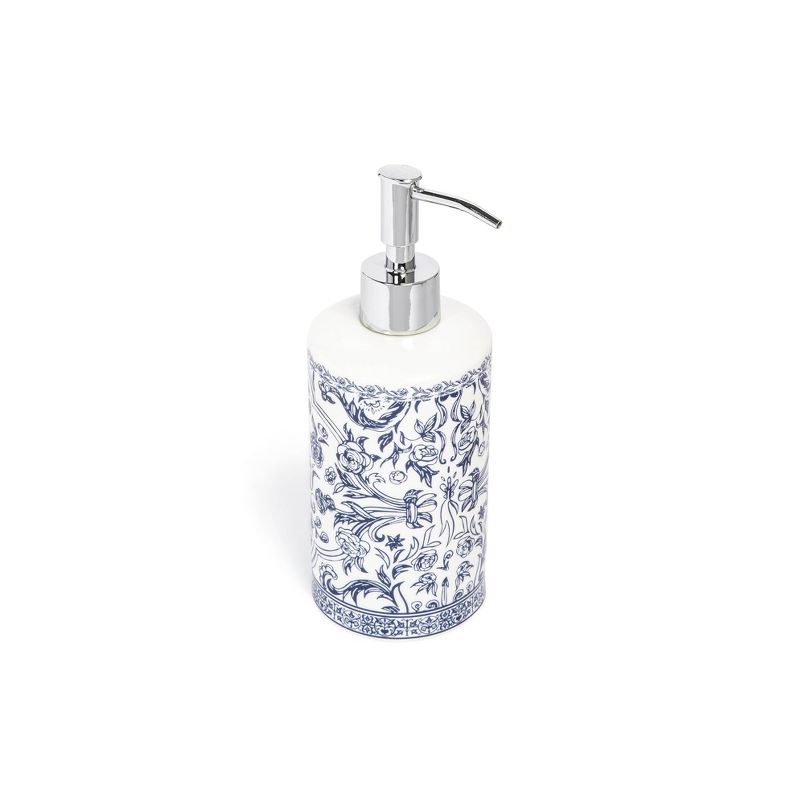 Damask Lotion Dispenser Blue - Cassadecor