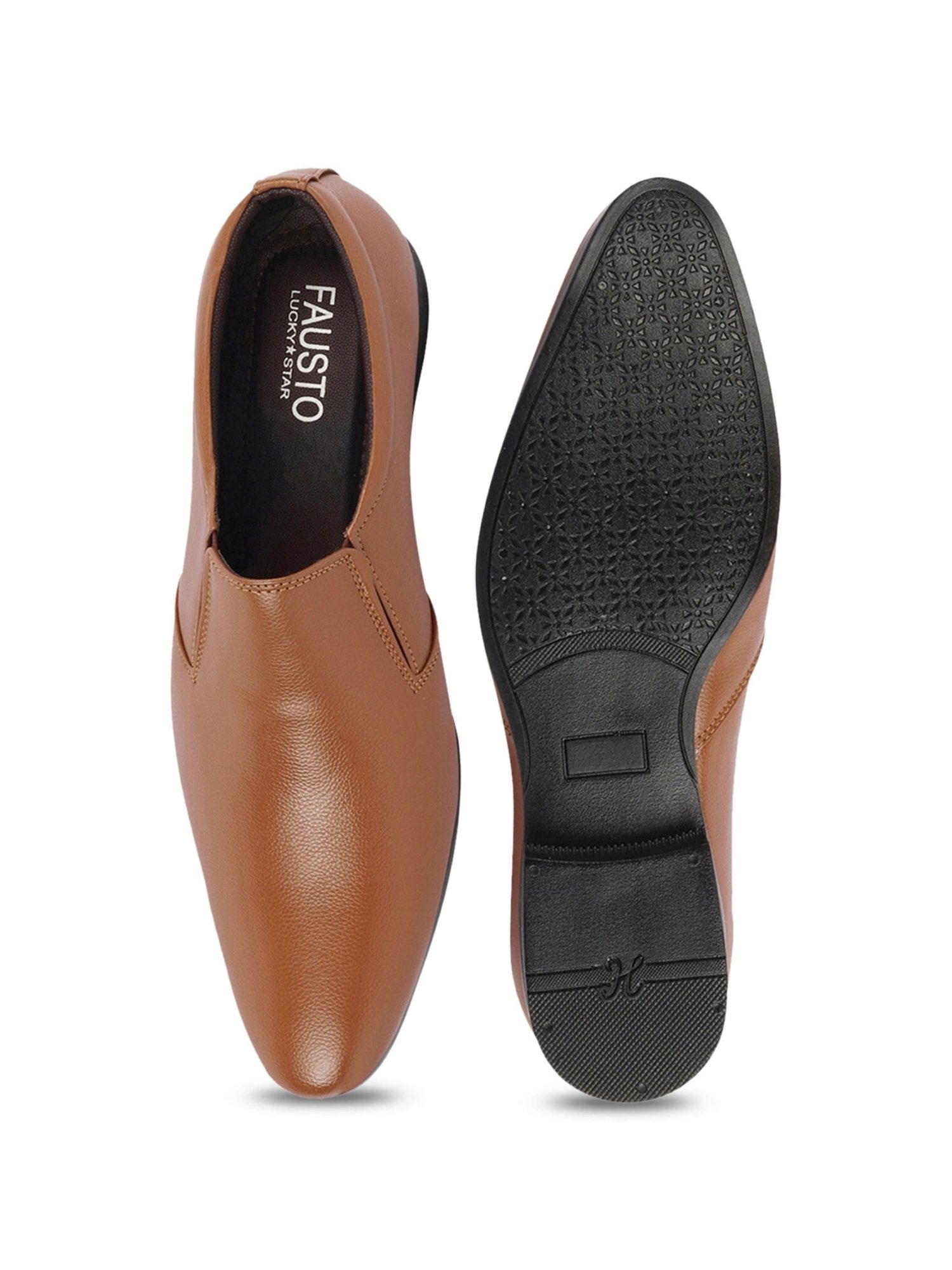 Fausto Men's Tan Formal Loafers