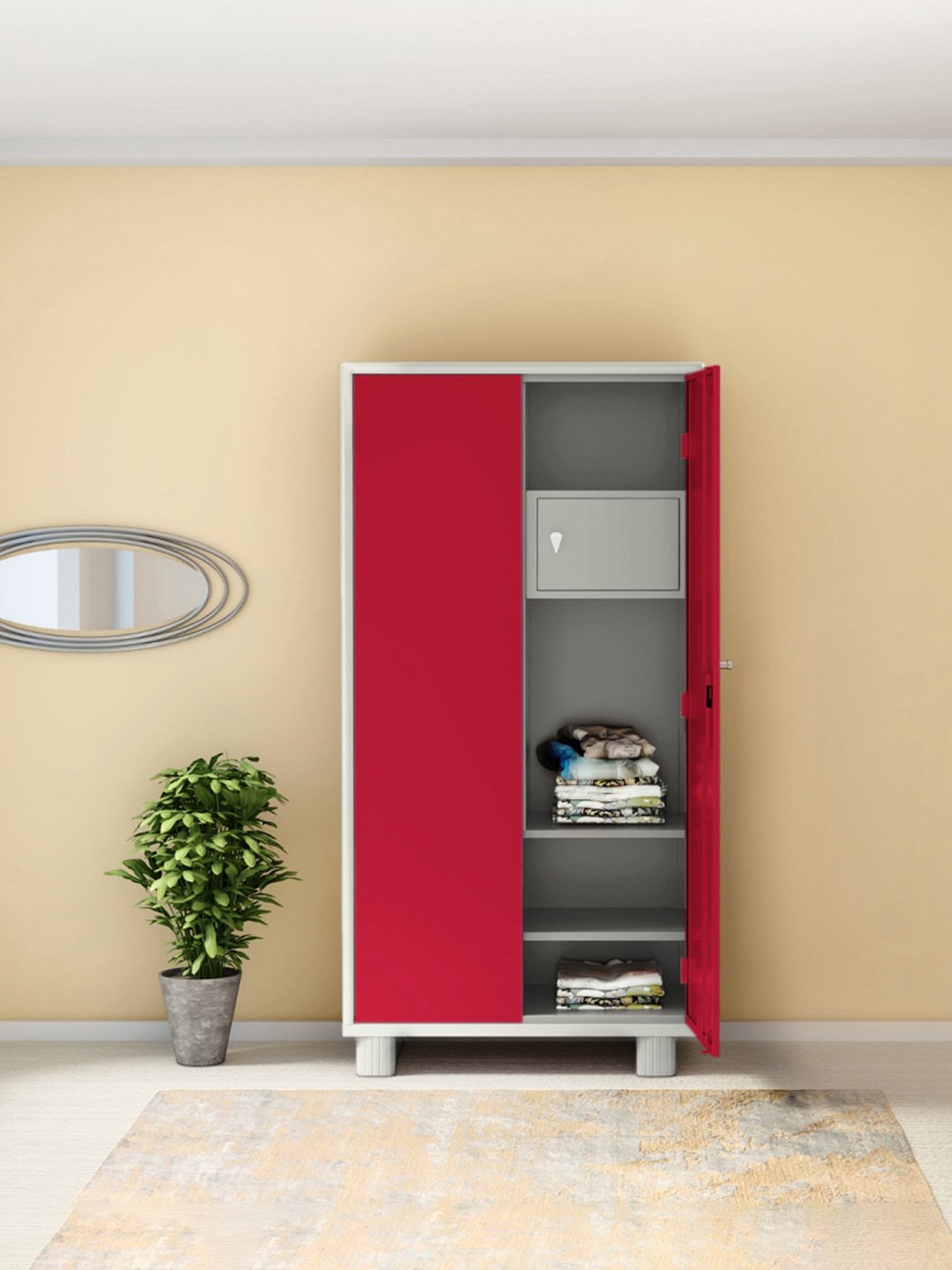 Home Basics 5 Dual Hook Chrome Plated Steel Over the Door Hanging Rack