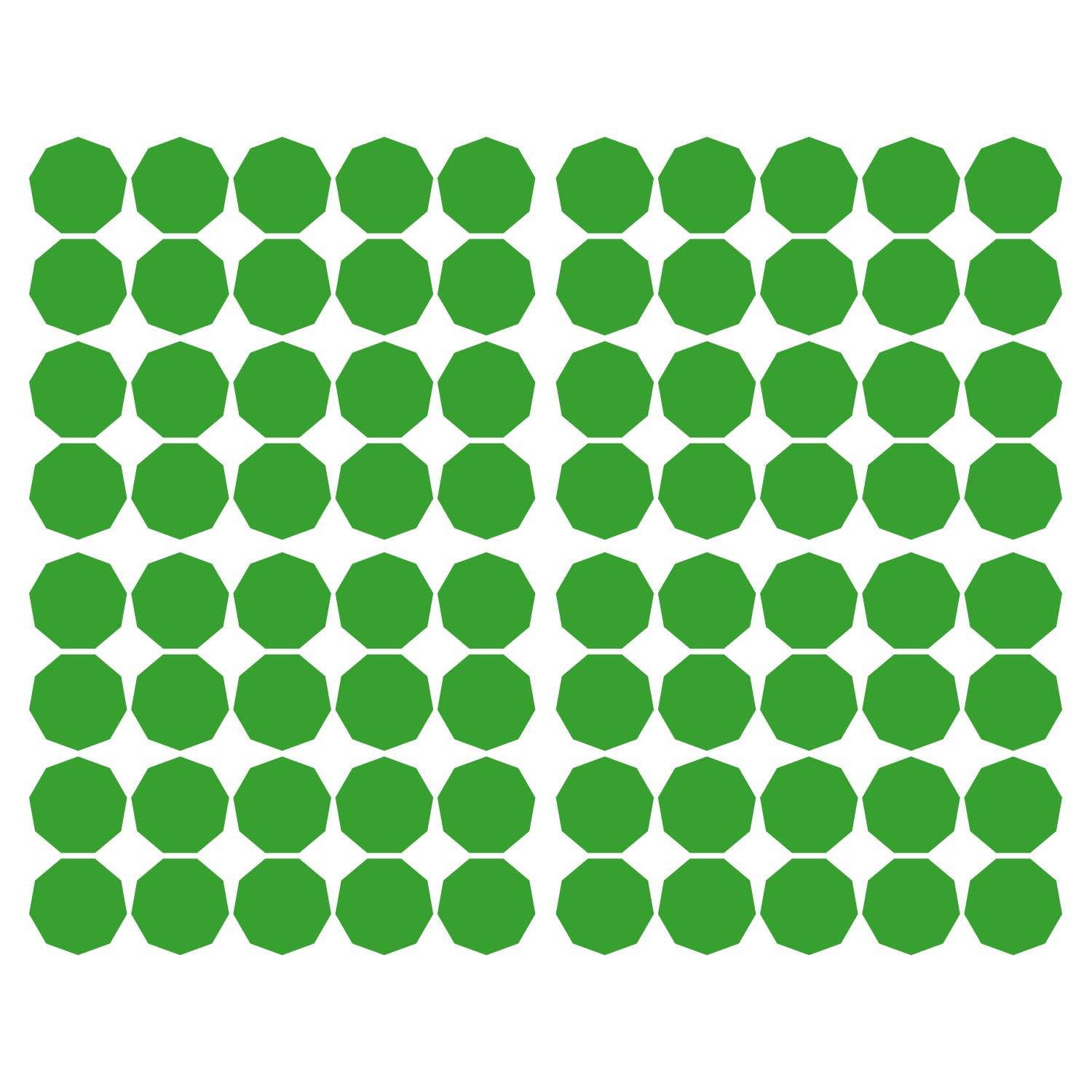 LiteMark 2 Inch Blue Nonagon Decals - Pack of 80