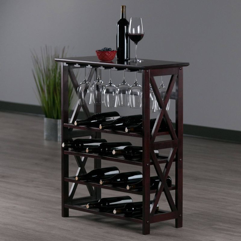 Rio 24 Bottles Wine Rack Wood/Espresso - Winsome