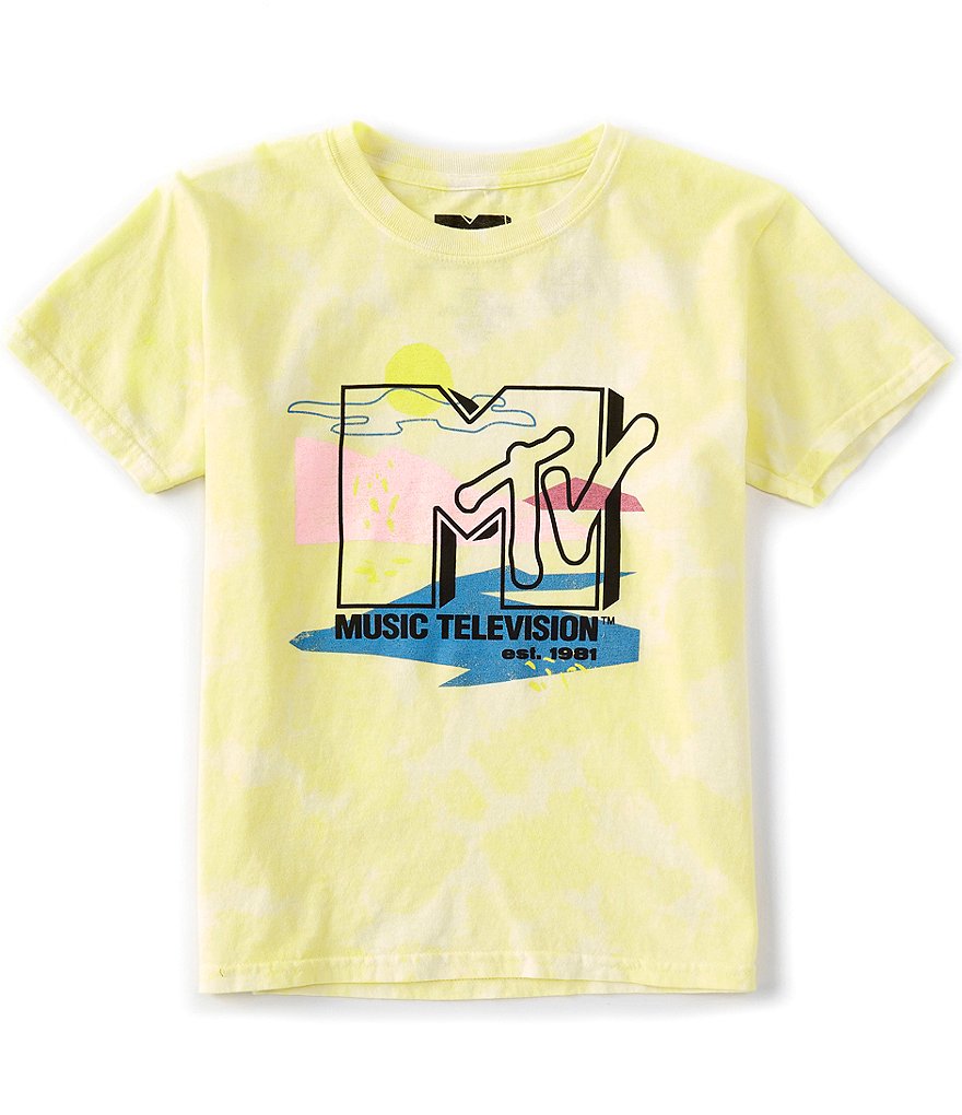 MTV Big Girls 7-16 Short-Sleeve Logo Abstract Tee
