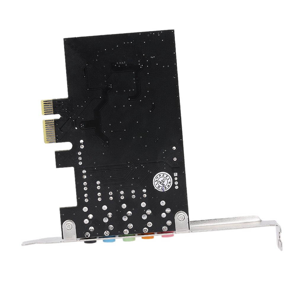 PCI-E Express Expansion Card 5.1 Sound 5 Port Sound Card Stereo Surround Sound Card for Desktop Black