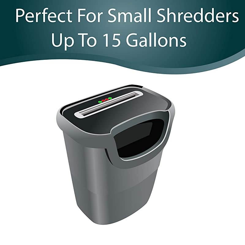 50 Paper Shredder Clear Bags Perfect Size for Most Paper Shredders up to 15 Gallons