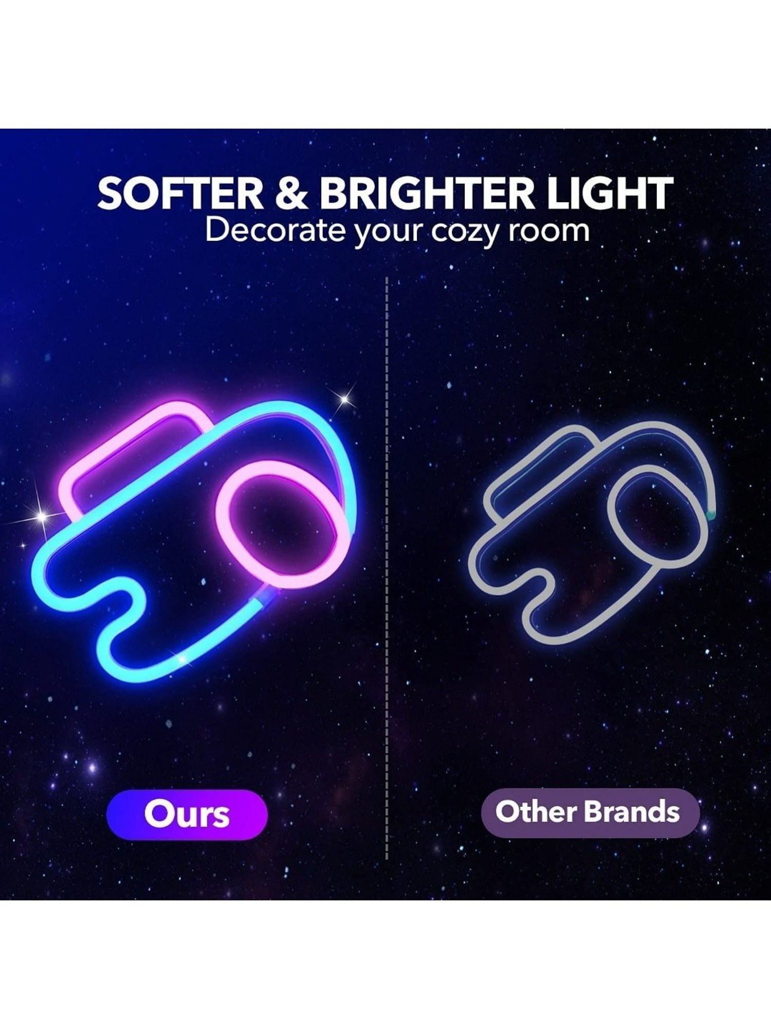 Xergy Among Neon Sign for Wall Decor (Blue & Pink)