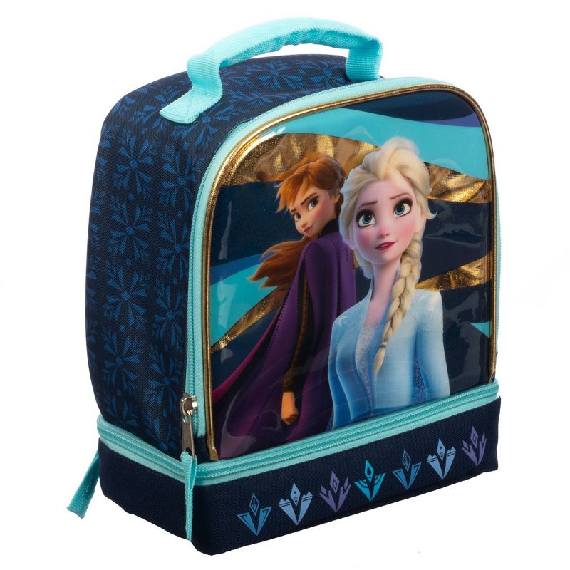 Disney Frozen 2 Dual Compartment Lunch Bag - Blue