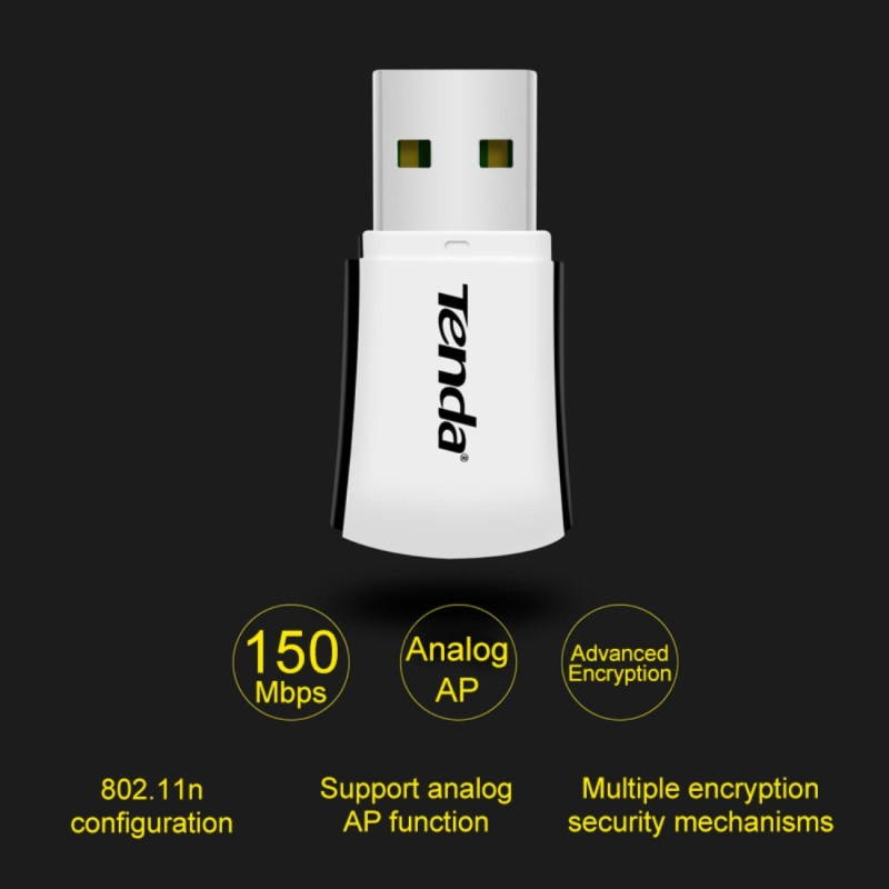 Tenda W311M USB Stick Adapter 2.4GHz 150Mbps WiFi Wireless Modem