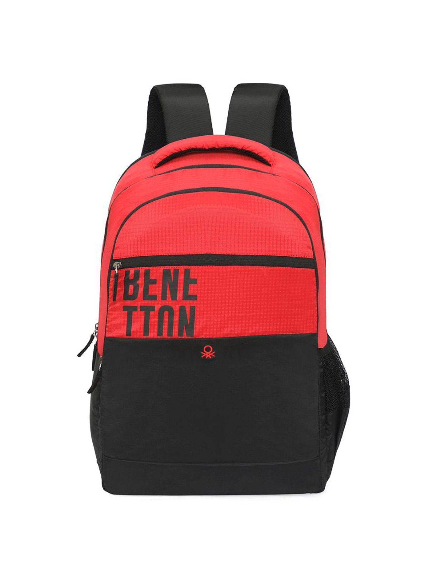 United Colors of Benetton Provence 21 Ltrs Red & Black Medium Backpack