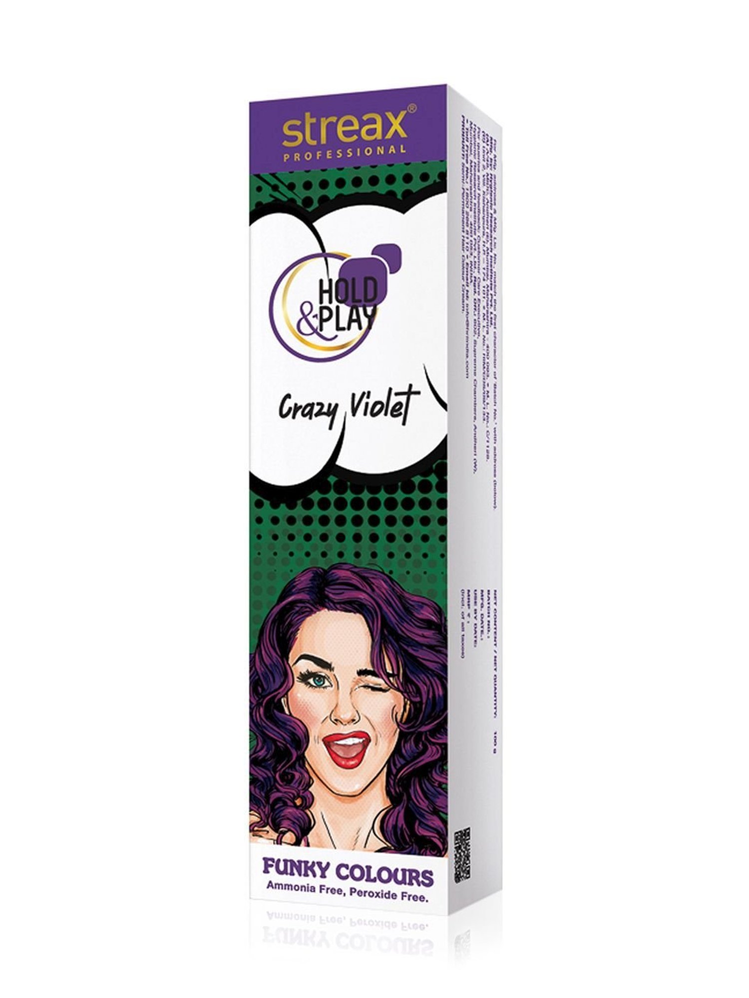 Streax Professional Hold & Play Funky Colours Crazy Violet - 100 gm