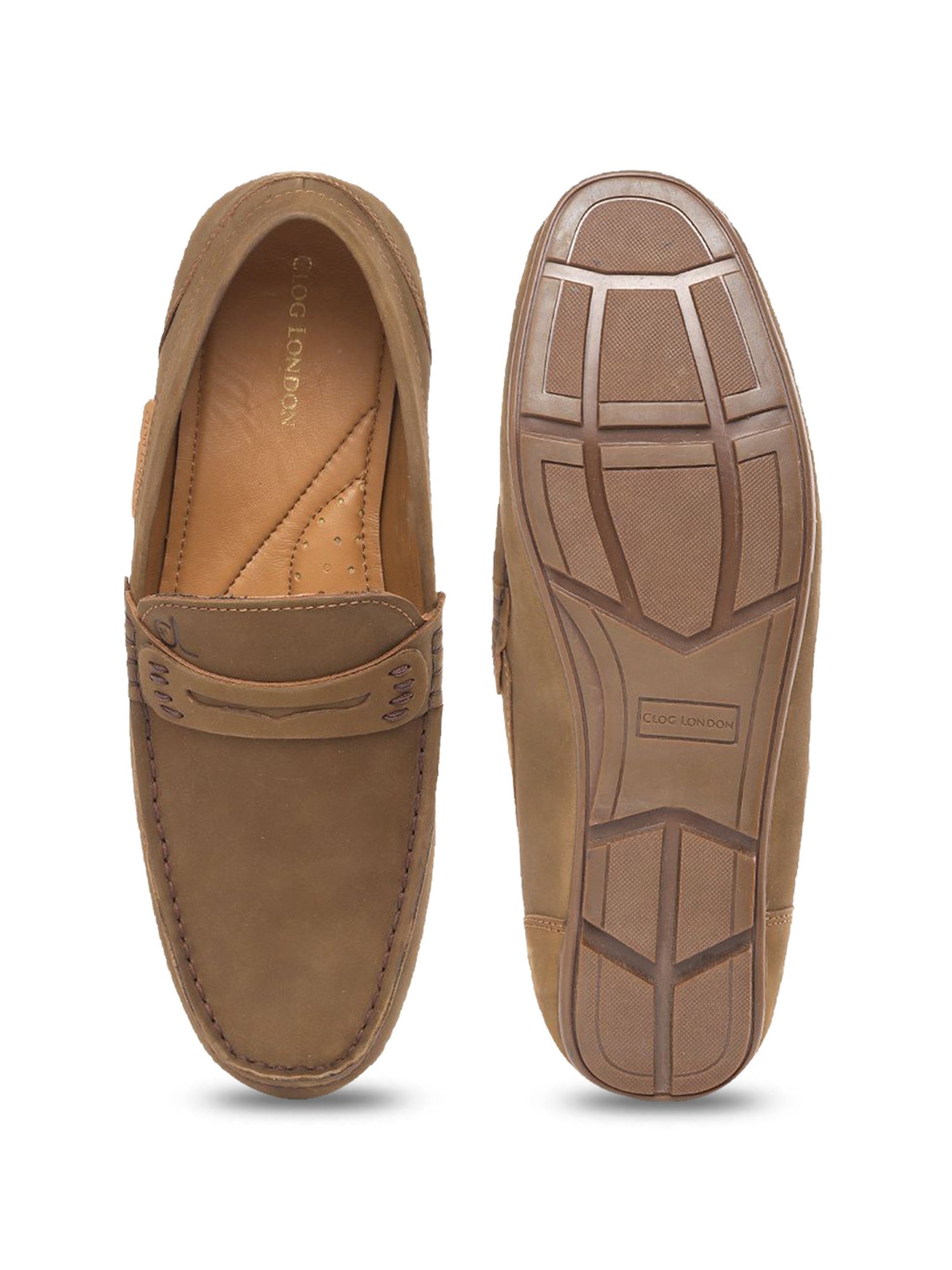 Clog London Men's Olive Casual Loafers