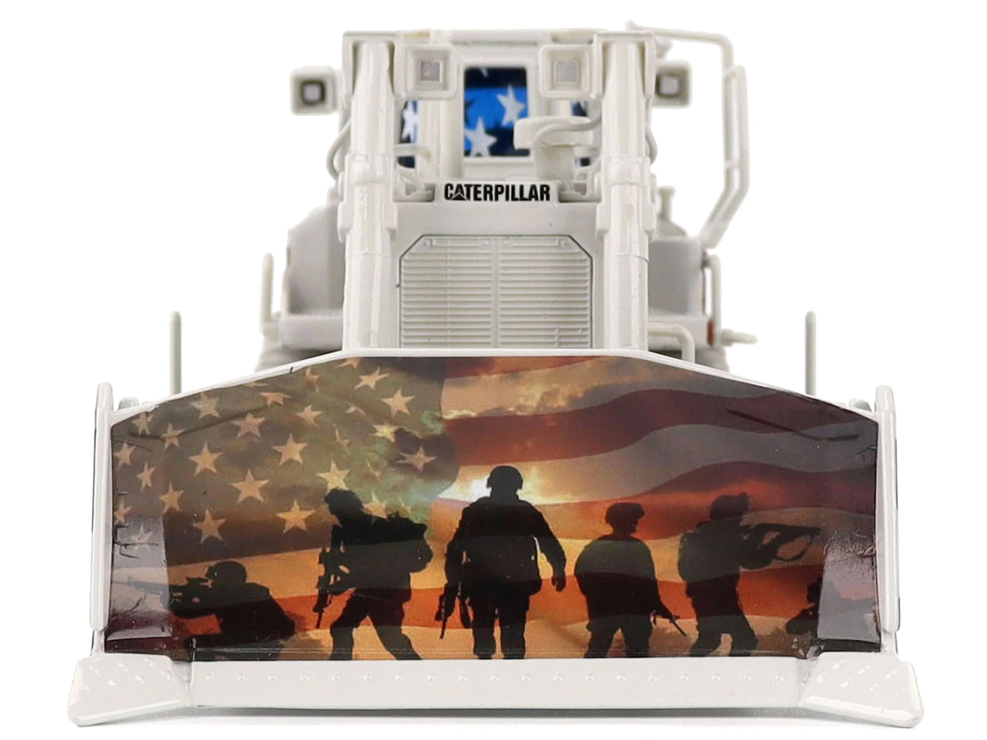 CAT Caterpillar D8T Track Type Tractor with Single Shank Ripper "Brent Scarbrough & Co." Patriotic Livery "High Line" Series 1/50 Diecast Model by Diecast Masters