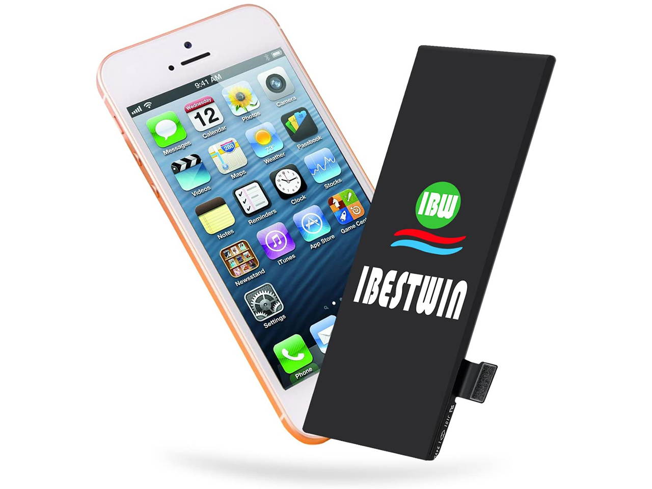 Battery for iPhone 5S/5C, IBESTWIN 1560mAh Replacement Battery for IP 5S/5C with Full Repair Tool Kit and Instruction, 0 Cycle - 3 Years Warranty