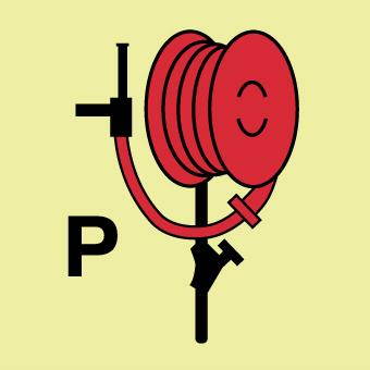 NMC IMO119P-IMO, SYMBOL, POWDER HOSE & HAND GUN, 6X6, GLOW VINYL LAMINATED (1 EACH)