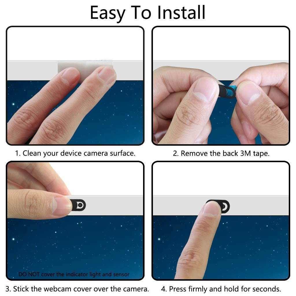 Webcam Cover Slide, 12 Pack Ultra-Thin Sliding Camera Cover for MacBook Pro, iMac, Laptop, PC, iPad Pro, iPhone 8/7/6 Plus, Protect Your Privacy Security