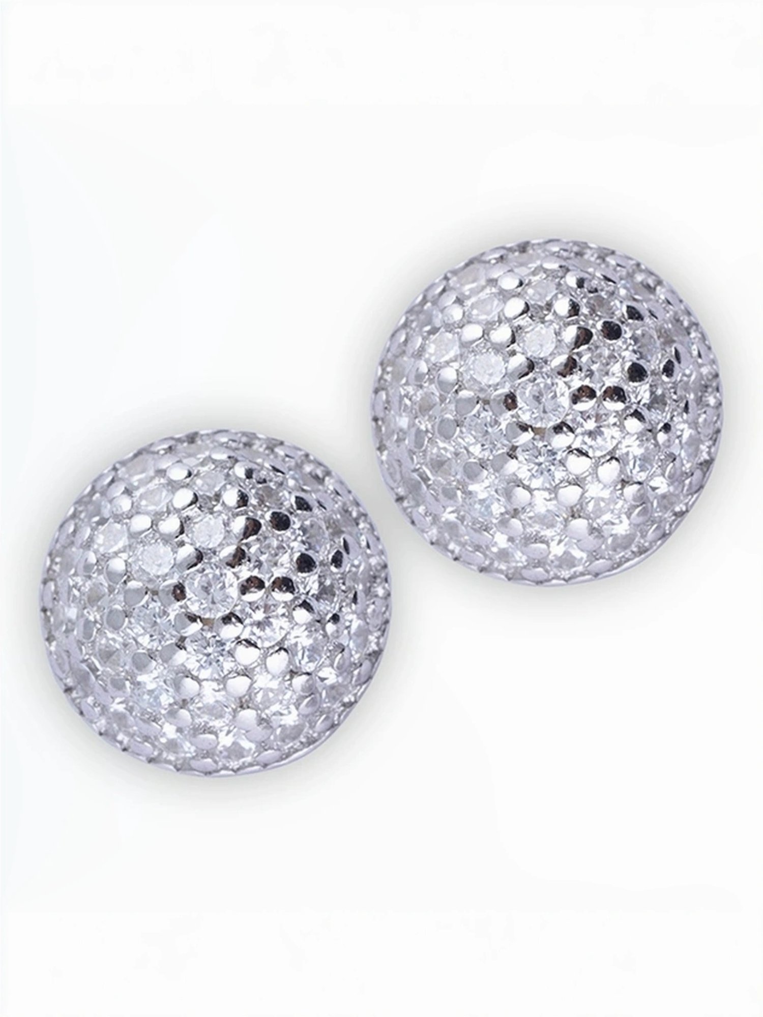 Touch925 Sterling silver White Disco CZ Tops for Women & Girls