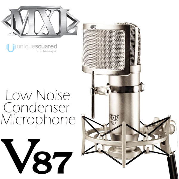 MXL V87 Low Noise Condenser Mic w/ Shockmount & Pop Filter