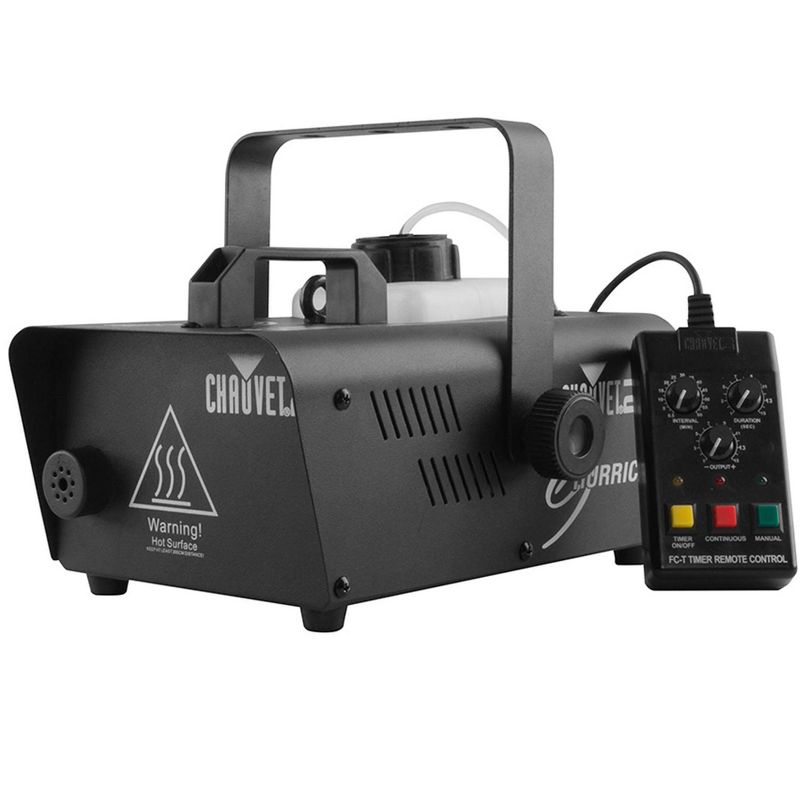Chauvet DJ Hurricane 1200 1.0L Fog Machine w/ Wired Remote & 1 Gallon Fog Juice