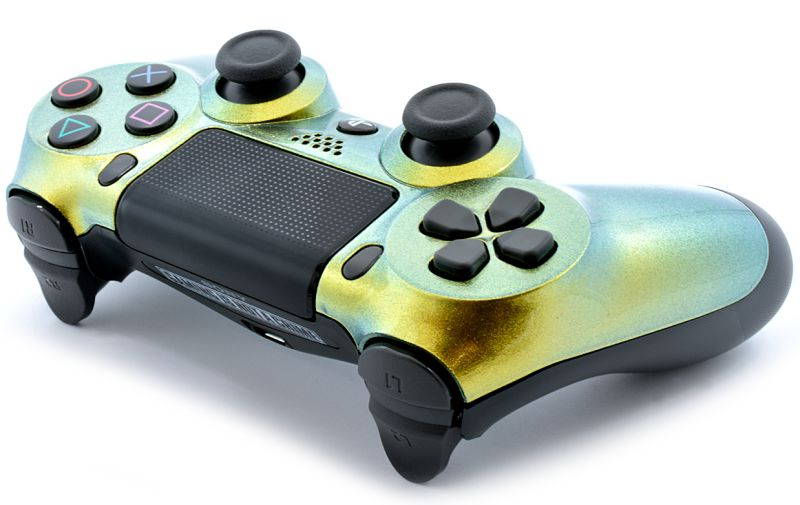 "Chameleon" Ps4 PRO Rapid Fire Custom Modded Controller 40 Mods for COD BO3, Infinite Warfare, Destiny, Ghosts Quick Scope Auto Run Sniper Breath & More with CUSTOM LIGHTBAR