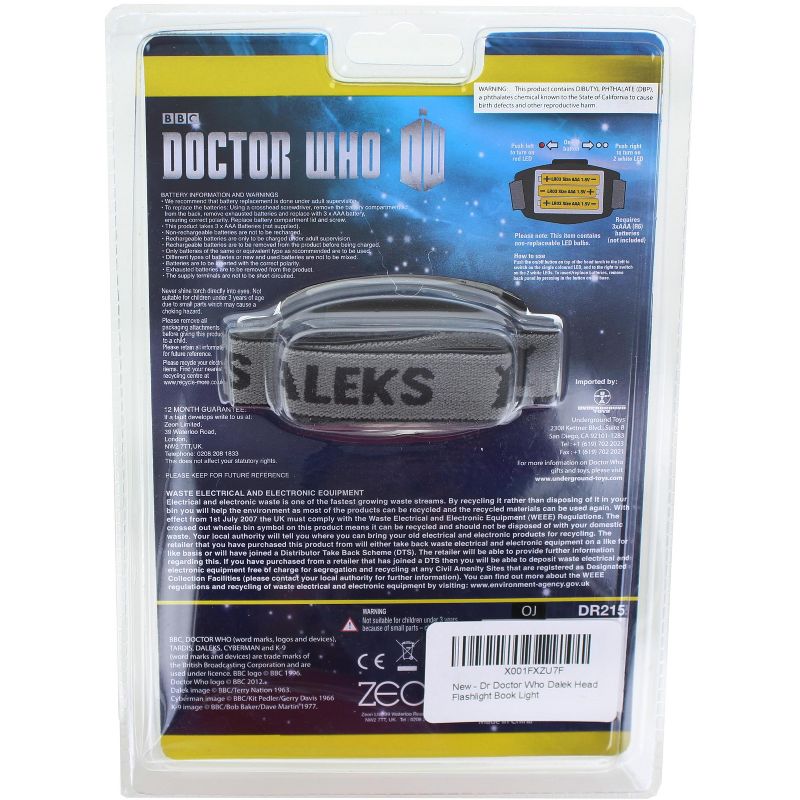 Seven20 Doctor Who Dalek Head Flashlight Book Light